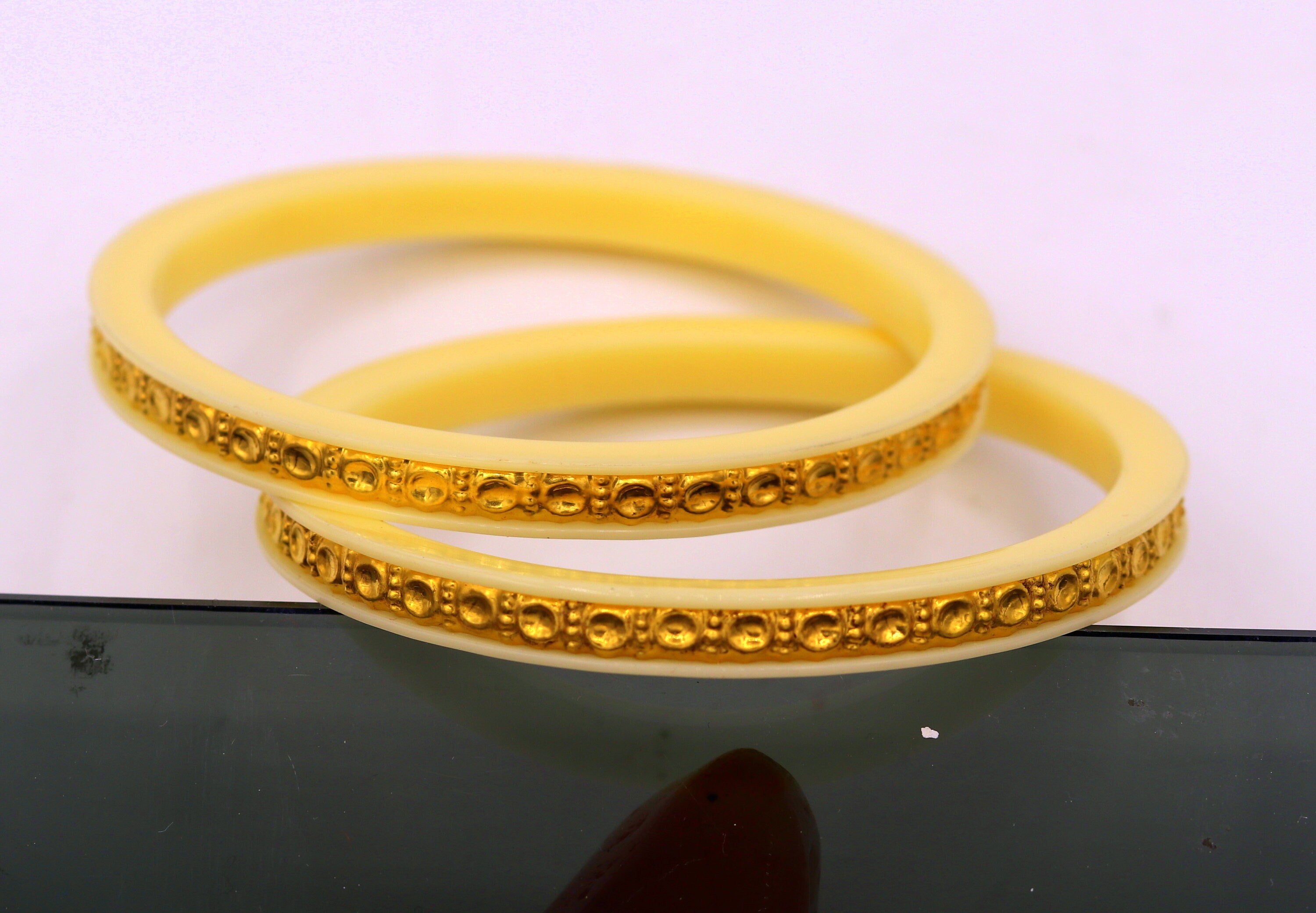 22K Yellow Gold Handmade Vintage Tussi Pattern Dunk | TRIBAL ORNAMENTS