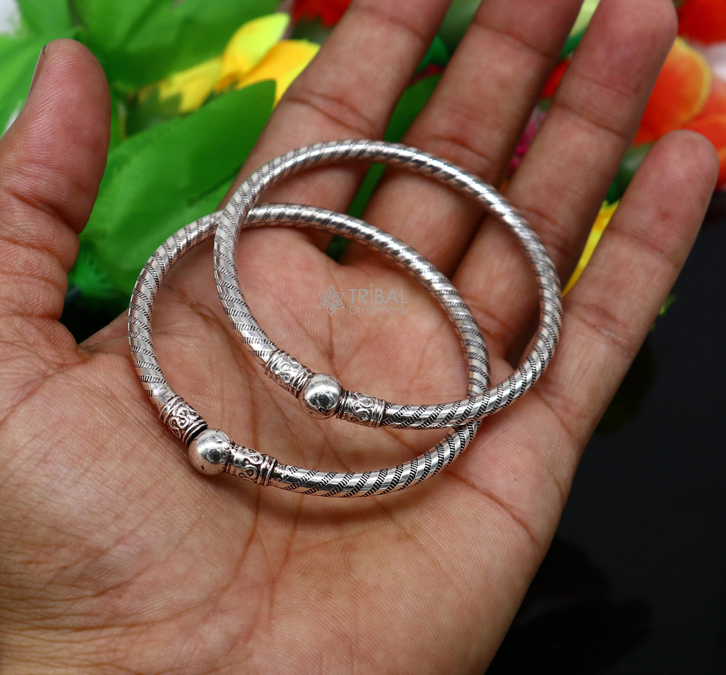 925 sterling silver handmade unique cultural design trendy kada bracelet for men's and girl's, best delicate Light weight jewelry nsk666 - TRIBAL ORNAMENTS