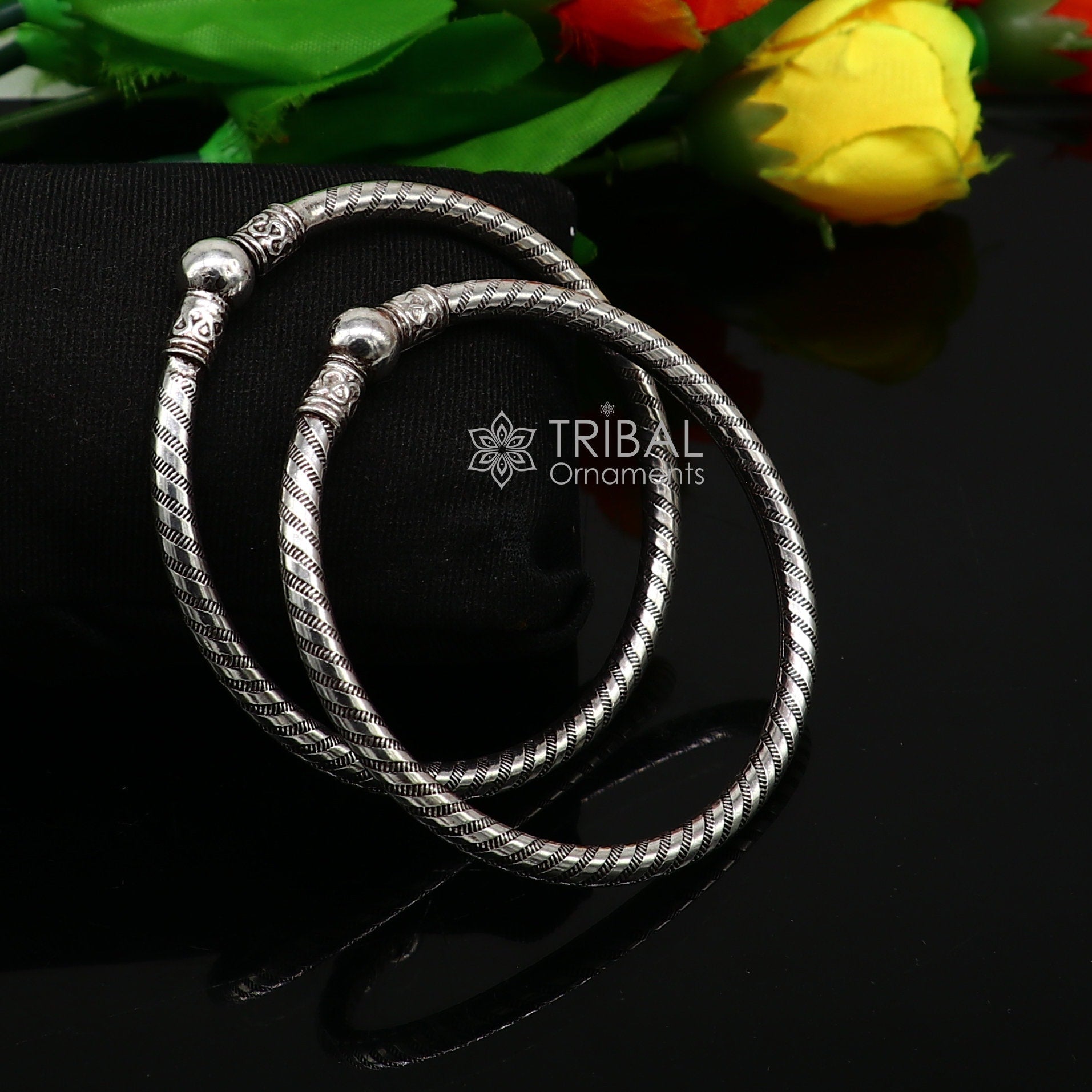 925 sterling silver handmade unique cultural design trendy kada bracelet for men's and girl's, best delicate Light weight jewelry nsk666 - TRIBAL ORNAMENTS