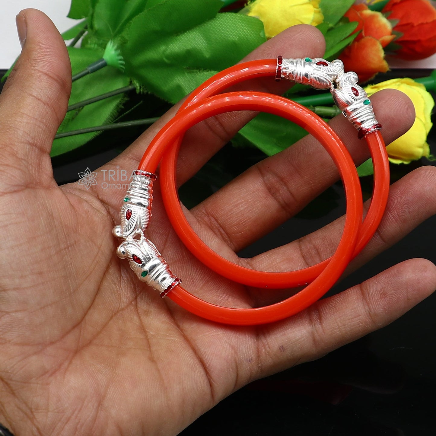925 sterling silver amazing Vintage Gajmukhi elephant face design bangle bracelet all sizes cultural trendy jewelry Rajputi jewelry nba379 - TRIBAL ORNAMENTS