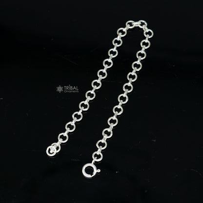 Sterling silver 2" to 30" extended jump ring by Tribal Ornaments, 5mm width, versatile for jewelry lengthening or jewelry design.