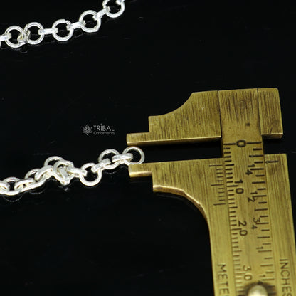 Sterling silver 2" to 30" multipurpose 5mm extended jump ring from TRIBAL ORNAMENTS for jewelry length adjustment or use as jewelry.