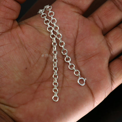 Sterling silver 2" to 30" multipurpose 5mm extended jewelry jump ring for lengthening or jewelry creation, by TRIBAL ORNAMENTS.