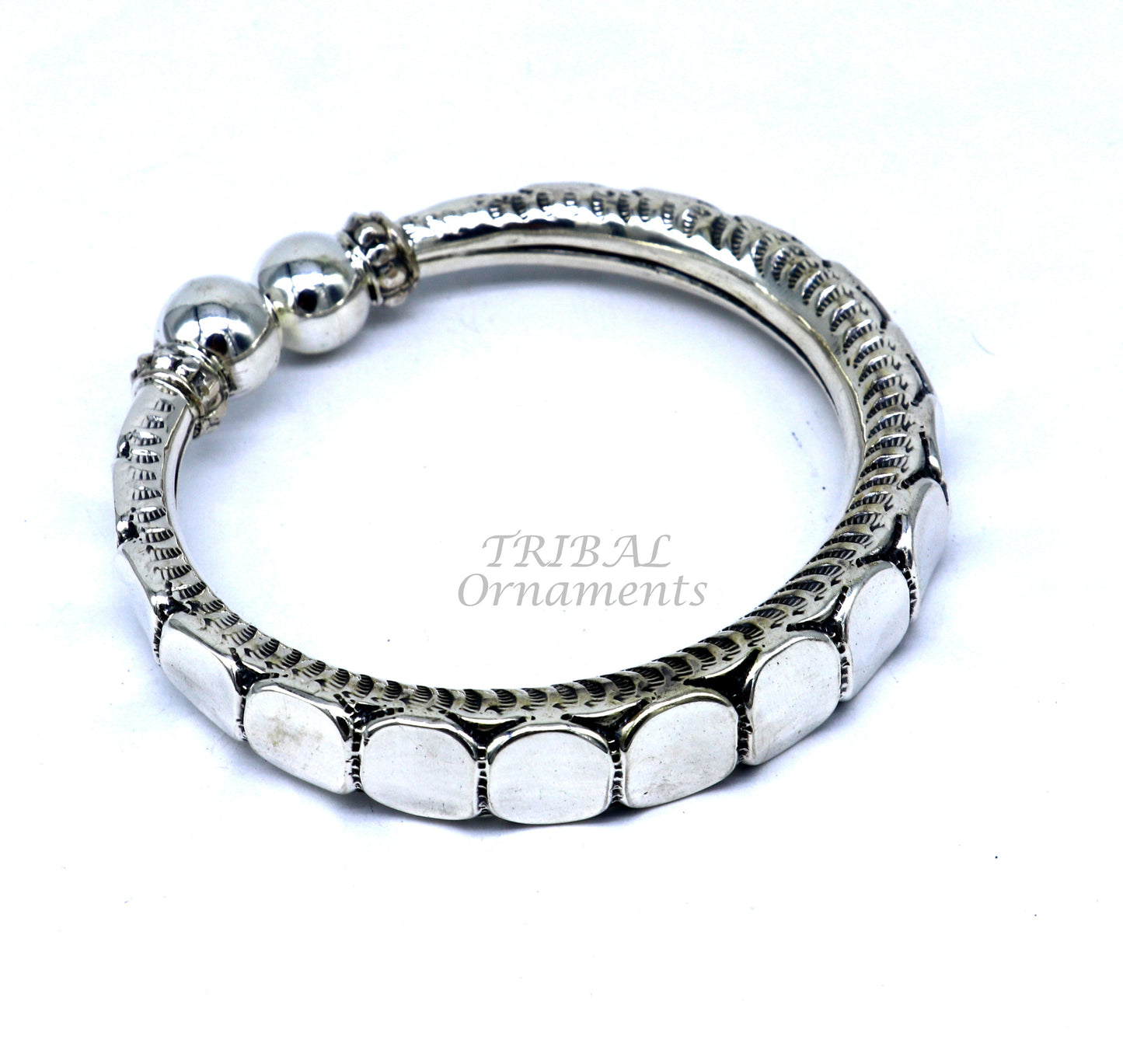 925 sterling silver handmade gorgeous customized work bangle bracelet kada, vintage antique design stylish bangle unisex jewelry nsk493 - TRIBAL ORNAMENTS