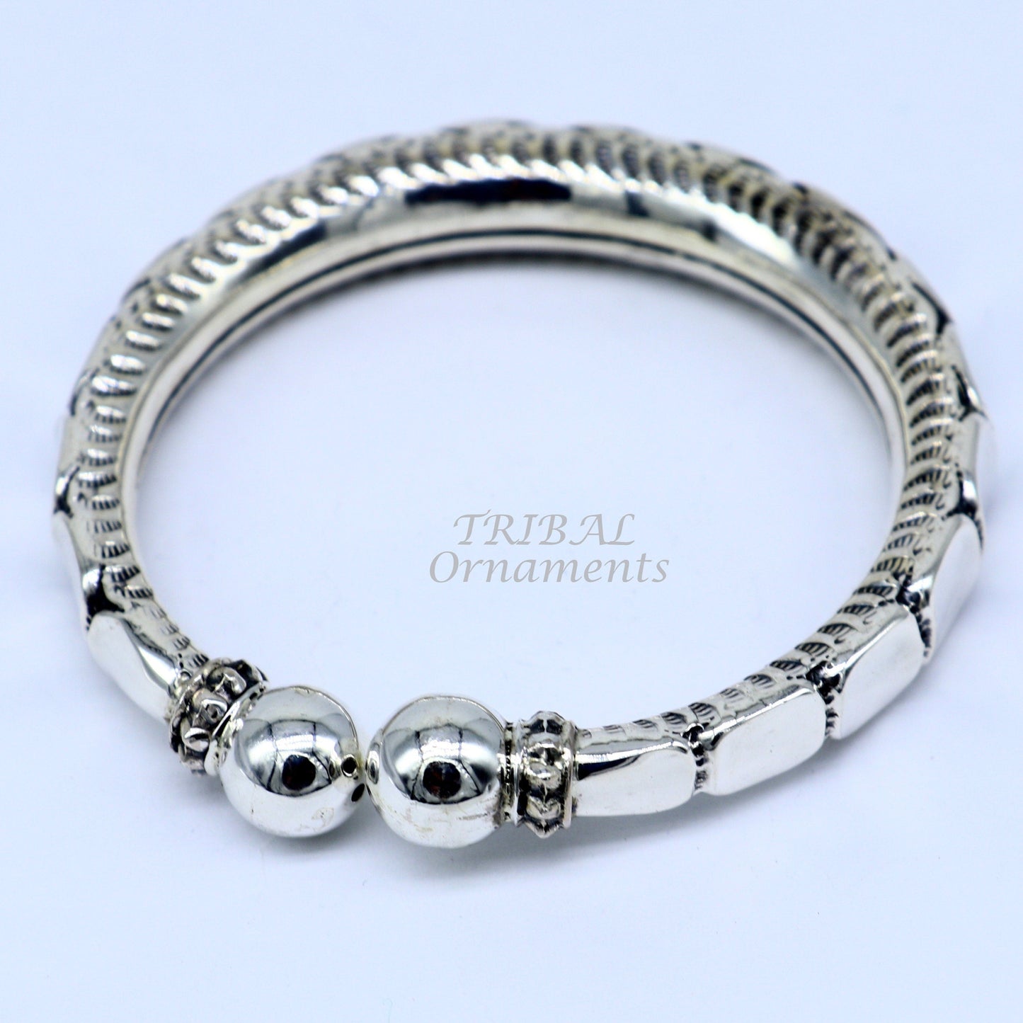 925 sterling silver handmade gorgeous customized work bangle bracelet kada, vintage antique design stylish bangle unisex jewelry nsk493 - TRIBAL ORNAMENTS
