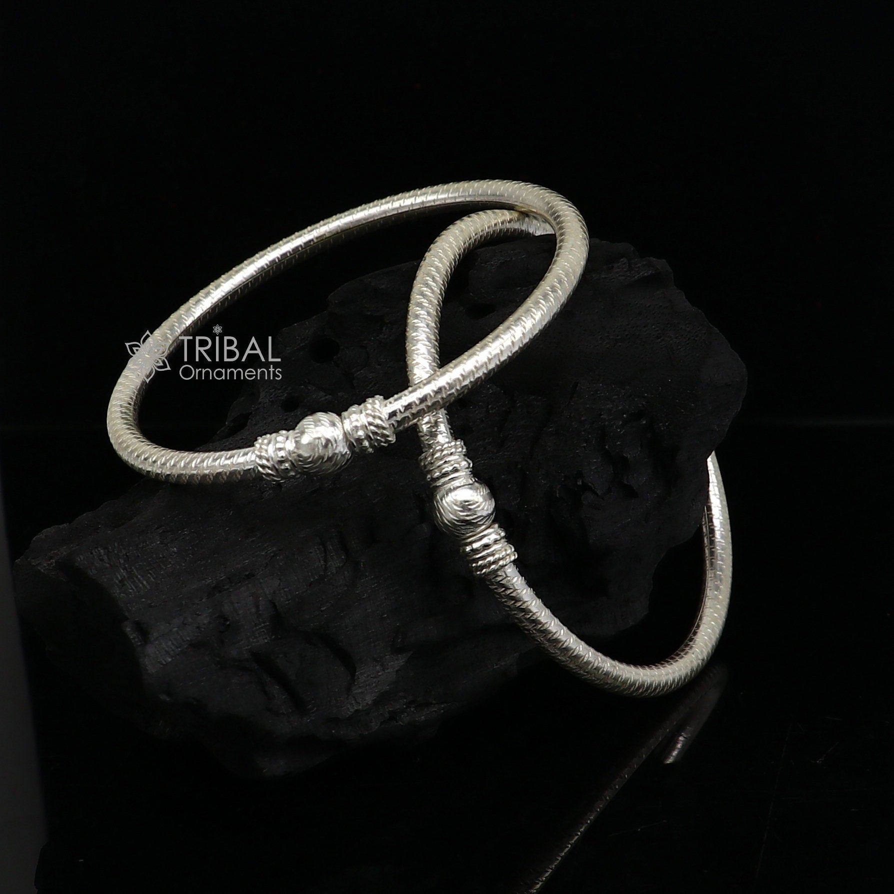 Amazing design Sterling silver bangle bracelet kangan chudi, excellent customized design bangle kada gift tribal kada jewelry nba412 - TRIBAL ORNAMENTS