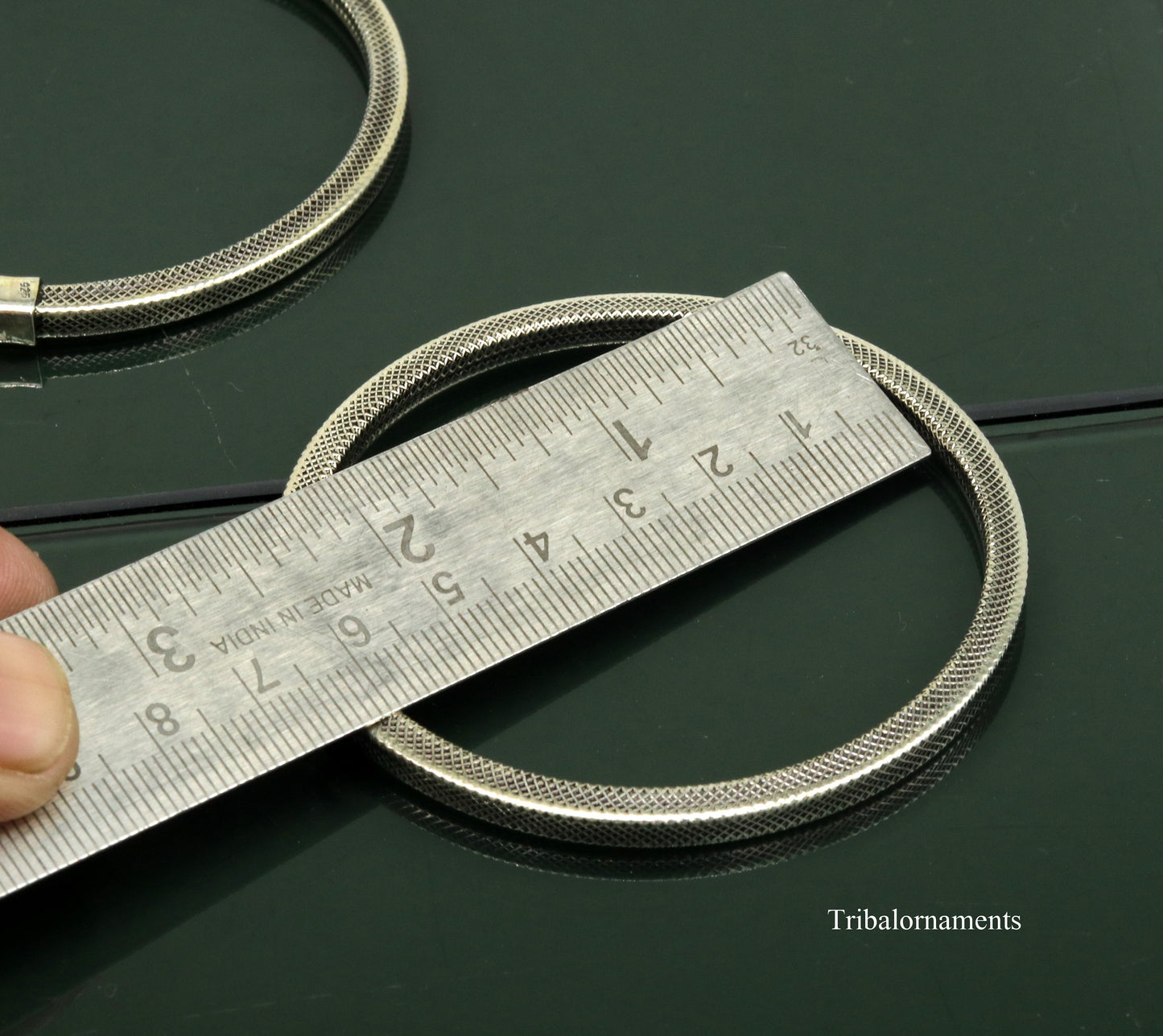 925 sterling silver handmade customized vintage design bangle bracelet kada single piece excellent oxidized gifting unisex jewelry nssk4 - TRIBAL ORNAMENTS