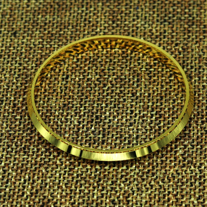 Punjabi Sikh solid silver gold polished bangle bracelet by Tribal Ornaments, handmade tribal jewelry, personalized gift kada.