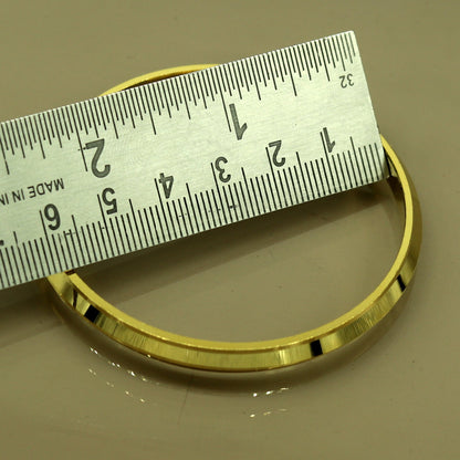 Punjabi Sikh solid silver gold-polished bangle bracelet by TRIBAL ORNAMENTS, handmade tribal jewelry with customized design