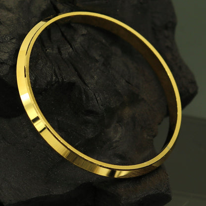 Punjabi Sikh solid silver and gold polished bangle bracelet from TRIBAL ORNAMENTS, handmade tribal jewelry, personalized gift kada.