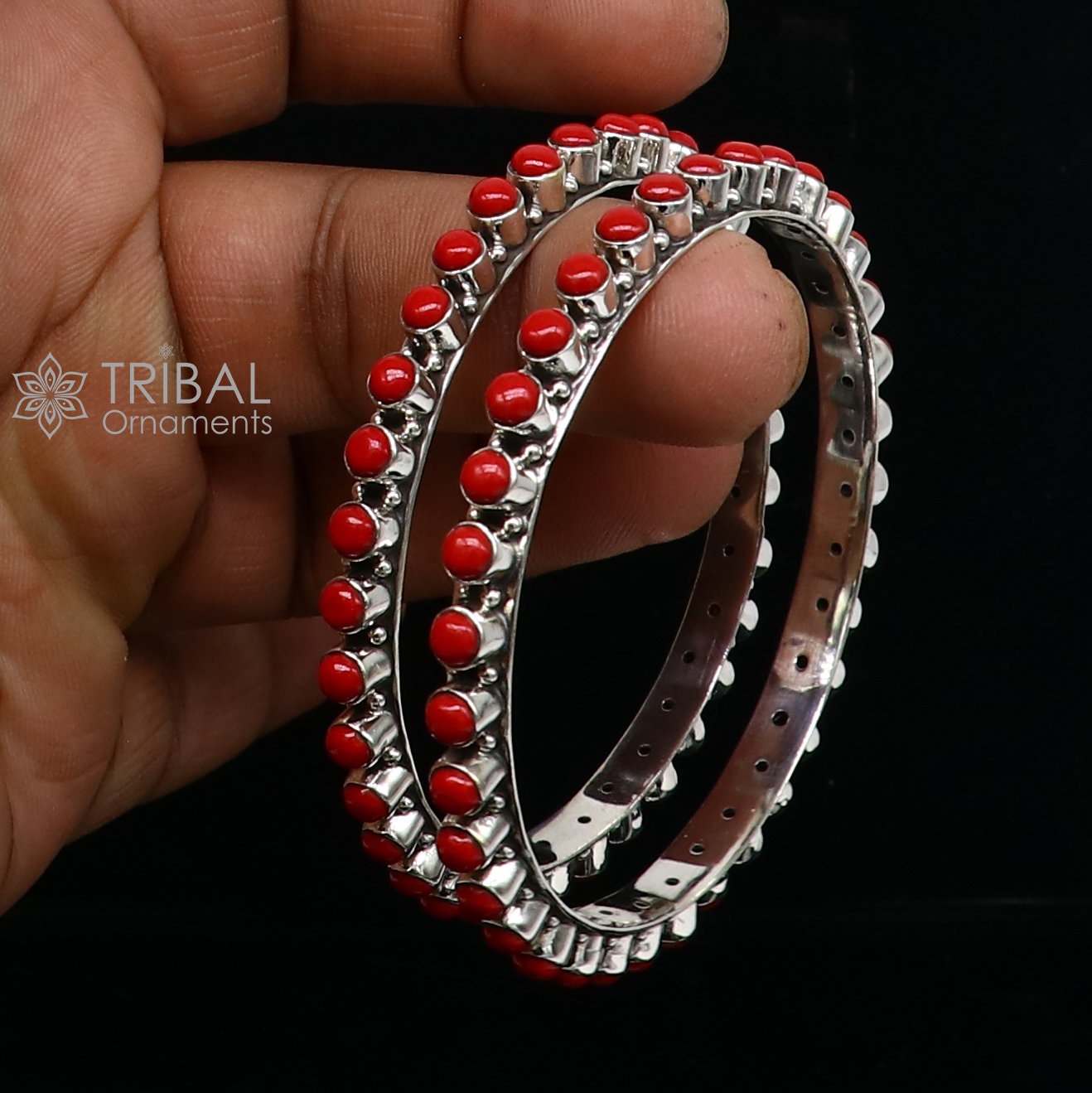 925 sterling silver customized design wedding anniversary gifting coral bangle bracelet ,unique vintage tribal functional jewelry nba386 - TRIBAL ORNAMENTS