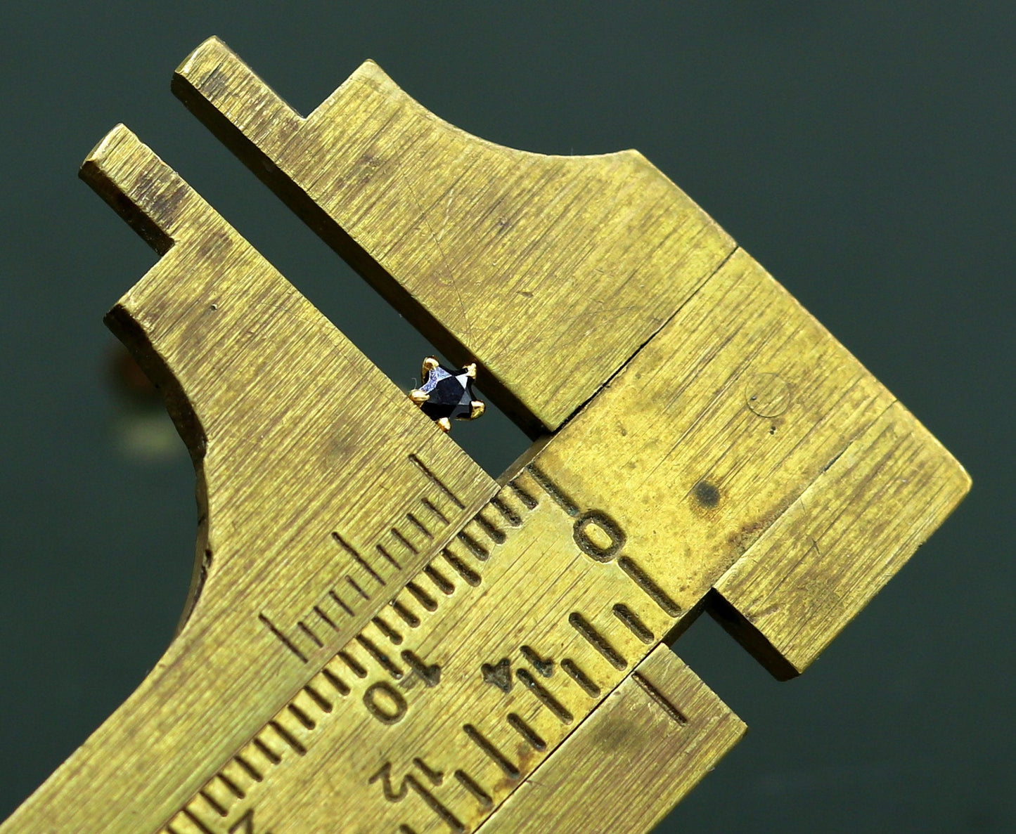 3mm or 3.5mm single black stone 18kt yellow gold handmade star shape fabulous screw back stud earring use as nose pin unisex jewelry er119 - TRIBAL ORNAMENTS