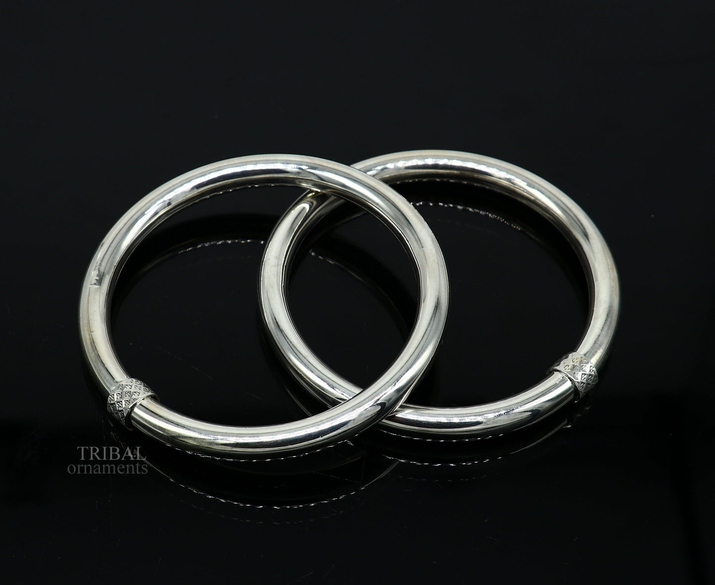 925 sterling silver plain shiny bright bangle bracelet kada, excellent personalized gifting stylish fancy bangle for girls nba268 - TRIBAL ORNAMENTS