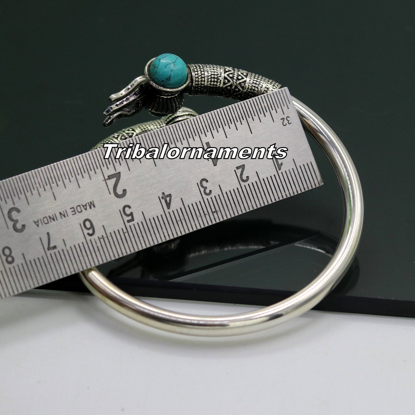 Amazing design Handcrafted 925 sterling silver bangle bracelet kada excellent Lord shiva trident customized jewelry,gifting unisex nsk240 - TRIBAL ORNAMENTS