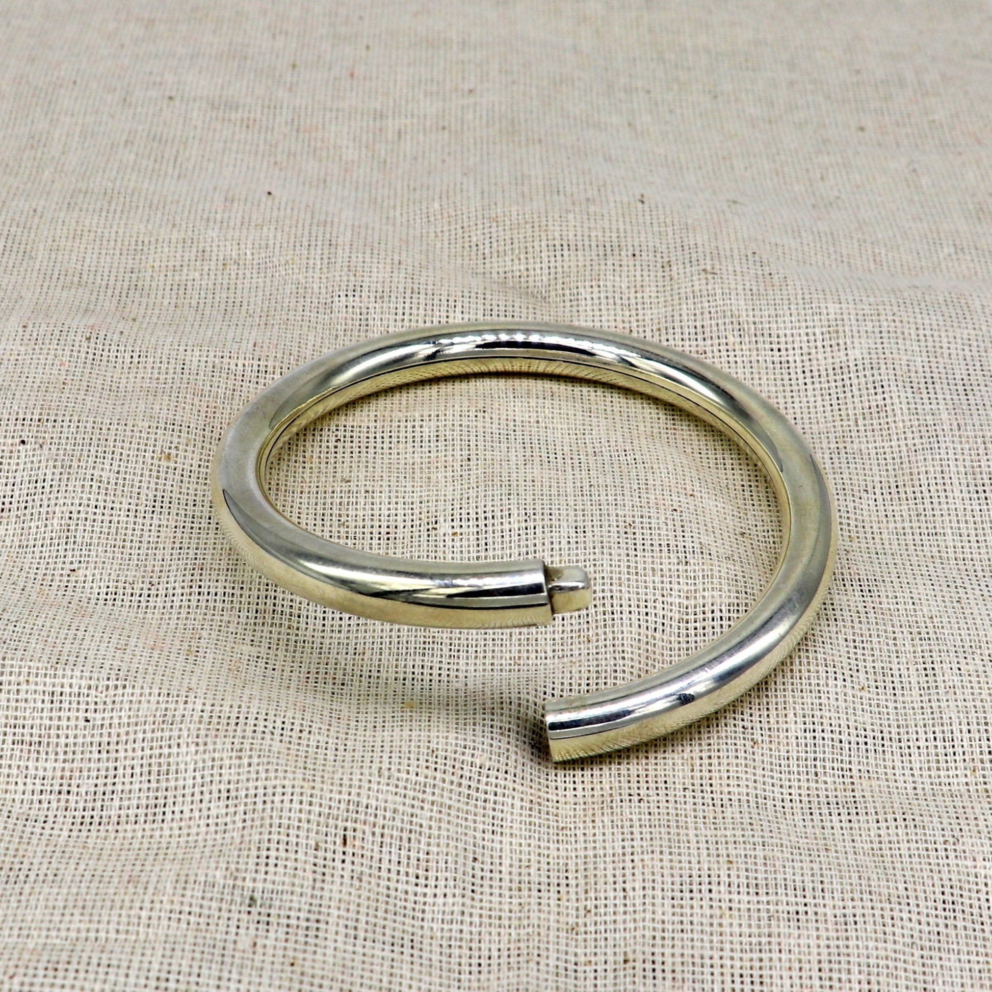 Fine 925 sterling silver plain shiny bright bangle bracelet kada, excellent personalized gifting stylish fancy bangle men's or girls nssk350 - TRIBAL ORNAMENTS