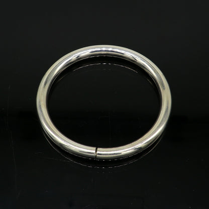 Fine 925 sterling silver plain shiny bright bangle bracelet kada, excellent personalized gifting stylish fancy bangle men's or girls nssk350 - TRIBAL ORNAMENTS