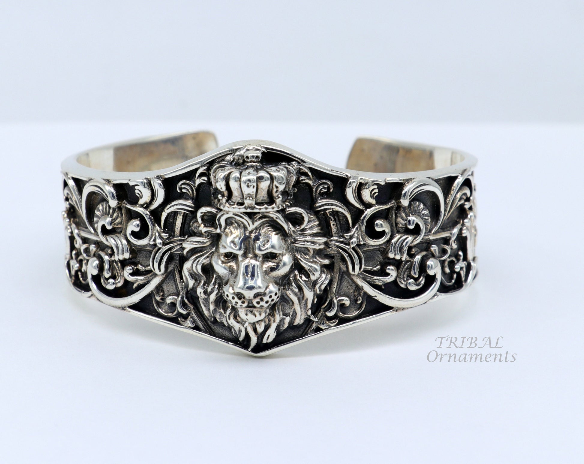 Lion cuff kada 925 sterling silver handmade amazing cuff bracelet Adjustable daily use tribal style jewelry unisex gift cuff99 - TRIBAL ORNAMENTS