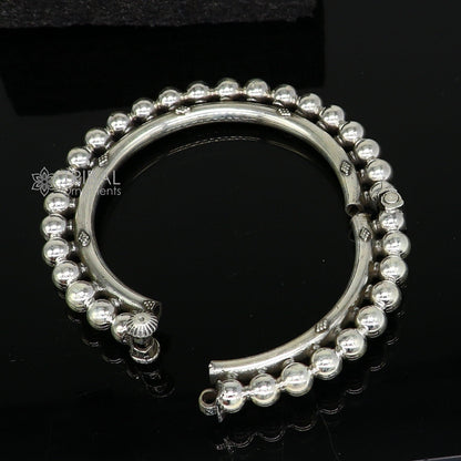 Amazing 925 sterling silver flower design unique style handmade bangle bracelet , best brides collection wedding jewelry from india nba411 - TRIBAL ORNAMENTS