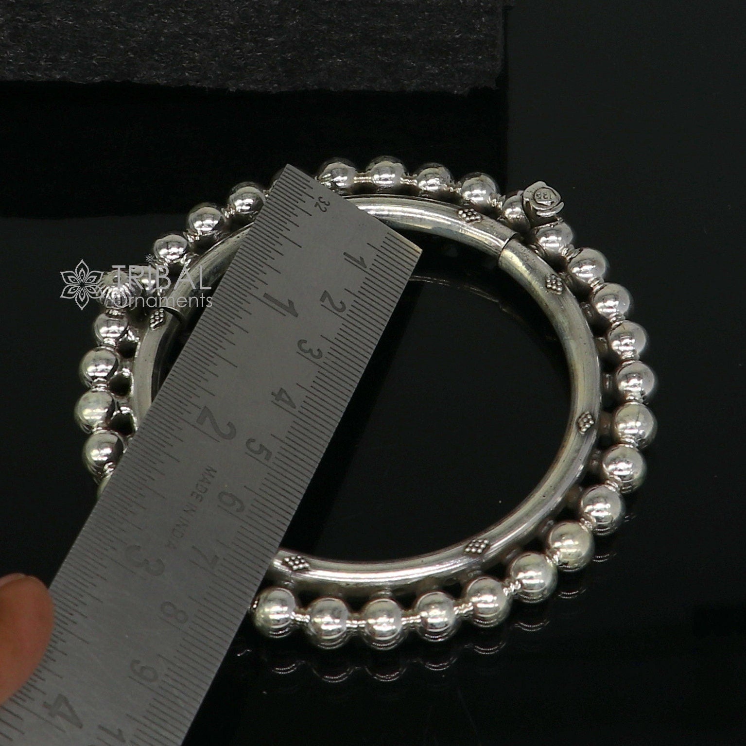 Amazing 925 sterling silver flower design unique style handmade bangle bracelet , best brides collection wedding jewelry from india nba411 - TRIBAL ORNAMENTS