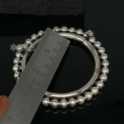 Amazing 925 sterling silver flower design unique style handmade bangle bracelet , best brides collection wedding jewelry from india nba411 - TRIBAL ORNAMENTS