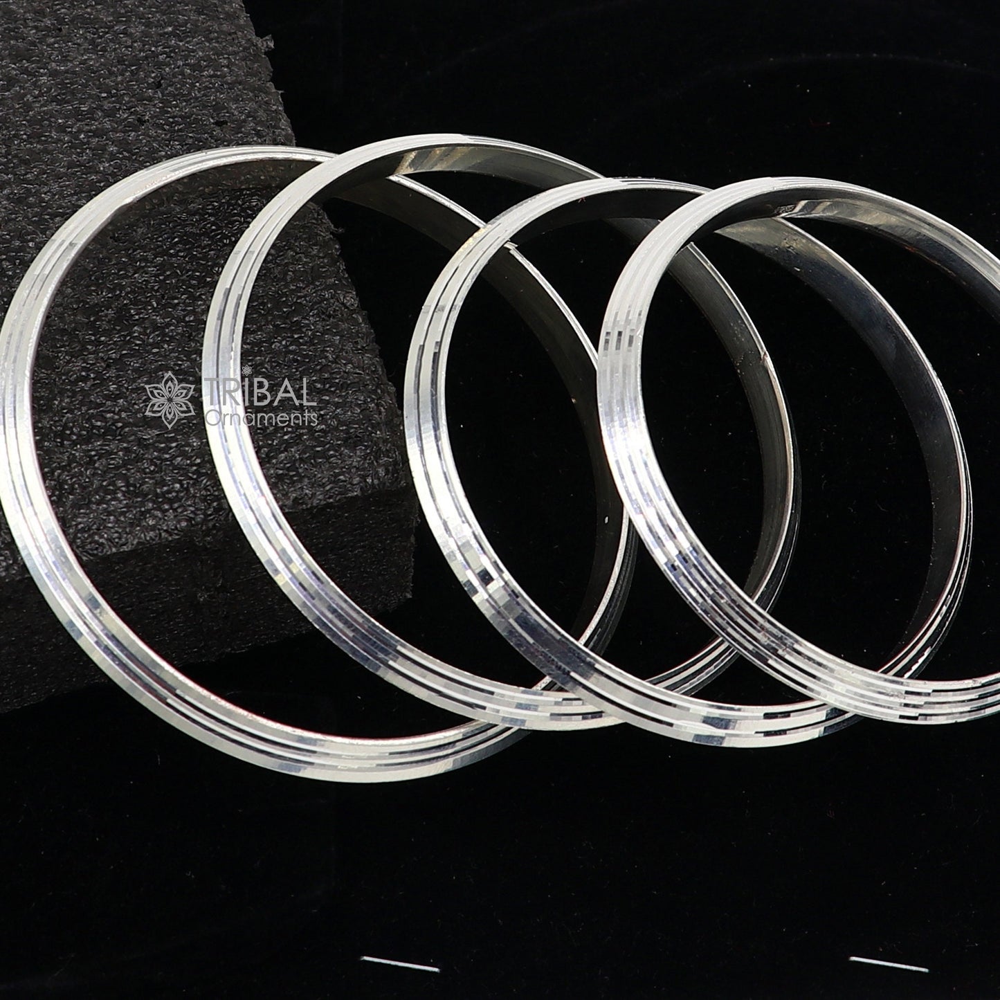Sterling silver Punjabi Sikha bangle bracelet by Tribal Ornaments, all-sized men's or girl's daily wear jewelry, handmade and solid silver.
