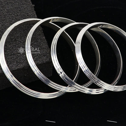 Sterling silver Punjabi Sikha bangle bracelet by Tribal Ornaments, all-sized men's or girl's daily wear jewelry, handmade and solid silver.