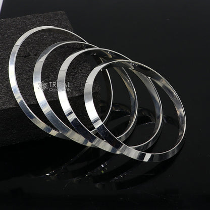 Sterling silver Punjabi Sikha bangle bracelet by TRIBAL ORNAMENTS, handmade, all-sized men's and women's jewelry for daily wear.