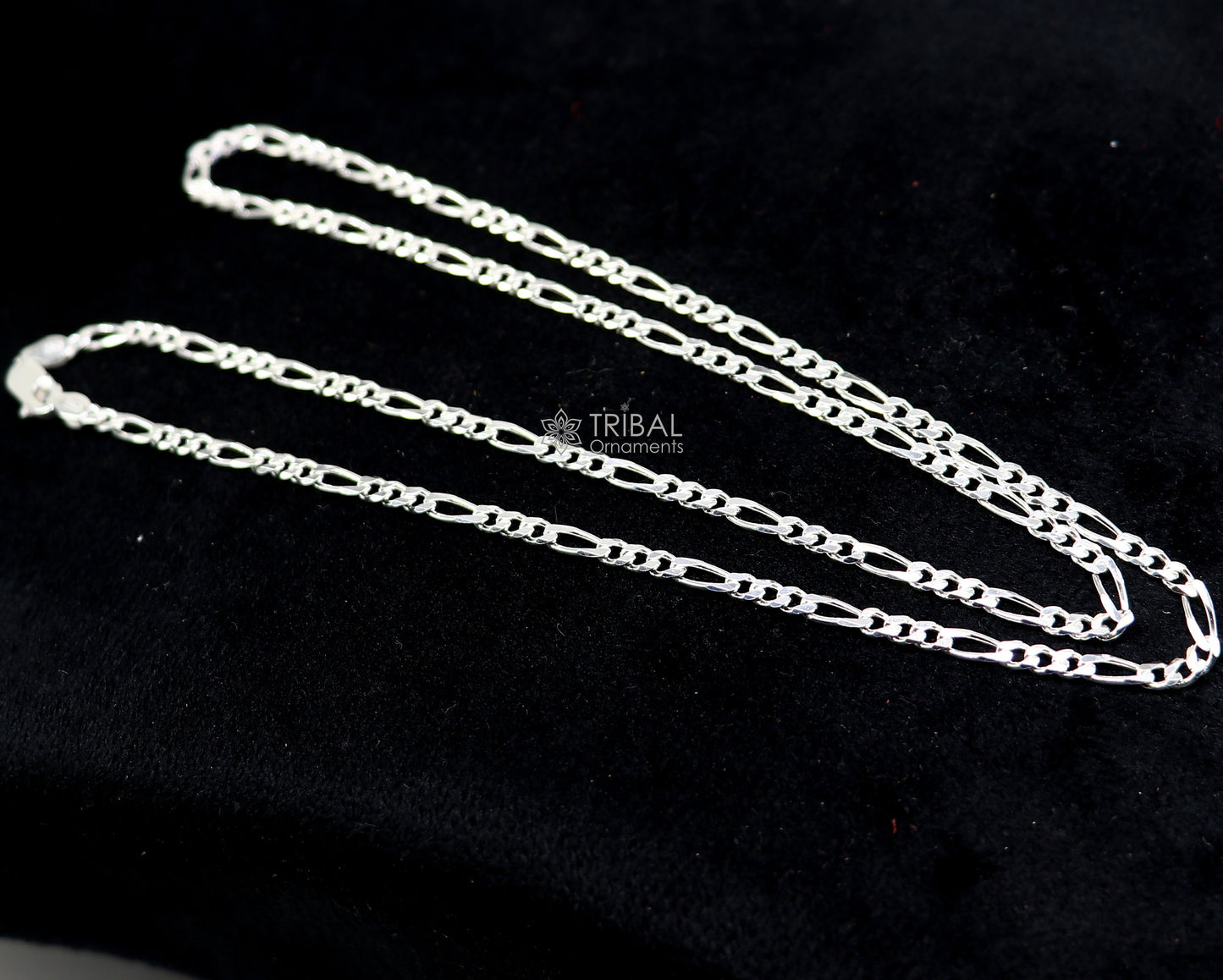 20" or 24" 925 sterling silver 2.5mm solid figaro chains for all outfit delicate unisex jewlery ch235 - TRIBAL ORNAMENTS