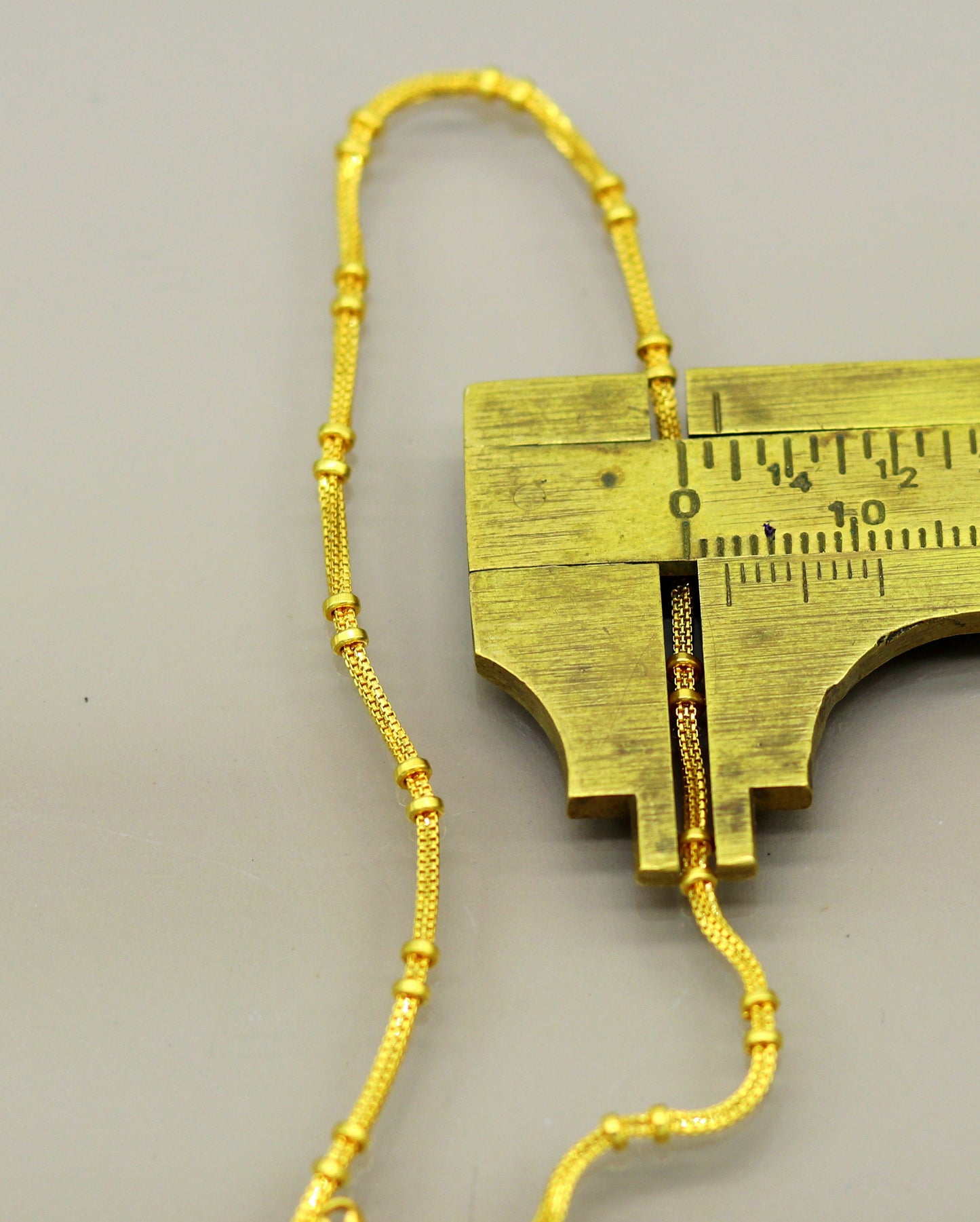 22KT yellow gold handmade solid box chain necklace, unisex jewelry with 916 hallmark, customized design from Tribal Ornaments.