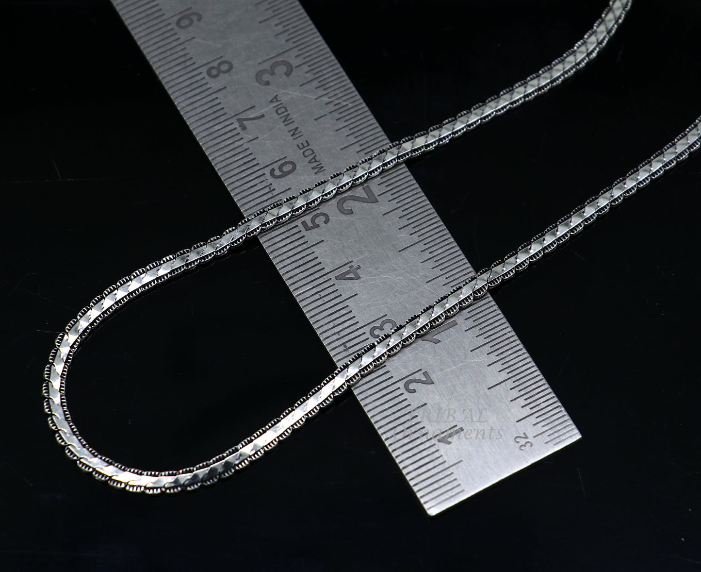 3 mm 18" to 24" long chain 925 sterling silver handmade unique style chain, necklace chain, oxidized silver trendy chain ch164 - TRIBAL ORNAMENTS