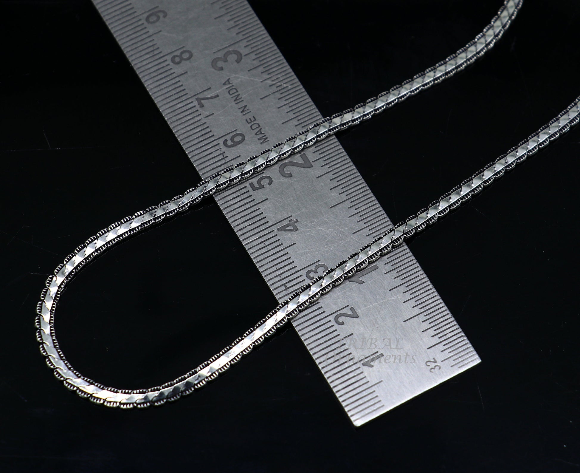 3 mm 18" to 24" long chain 925 sterling silver handmade unique style chain, necklace chain, oxidized silver trendy chain ch164 - TRIBAL ORNAMENTS