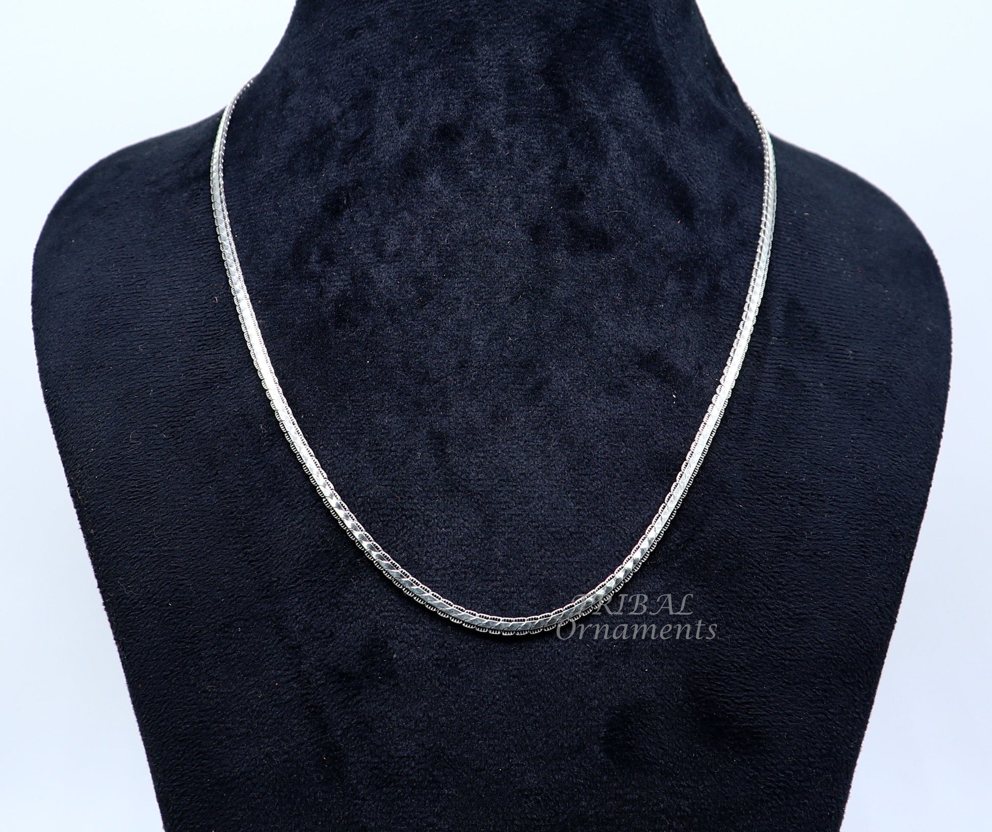 3 mm 18" to 24" long chain 925 sterling silver handmade unique style chain, necklace chain, oxidized silver trendy chain ch164 - TRIBAL ORNAMENTS