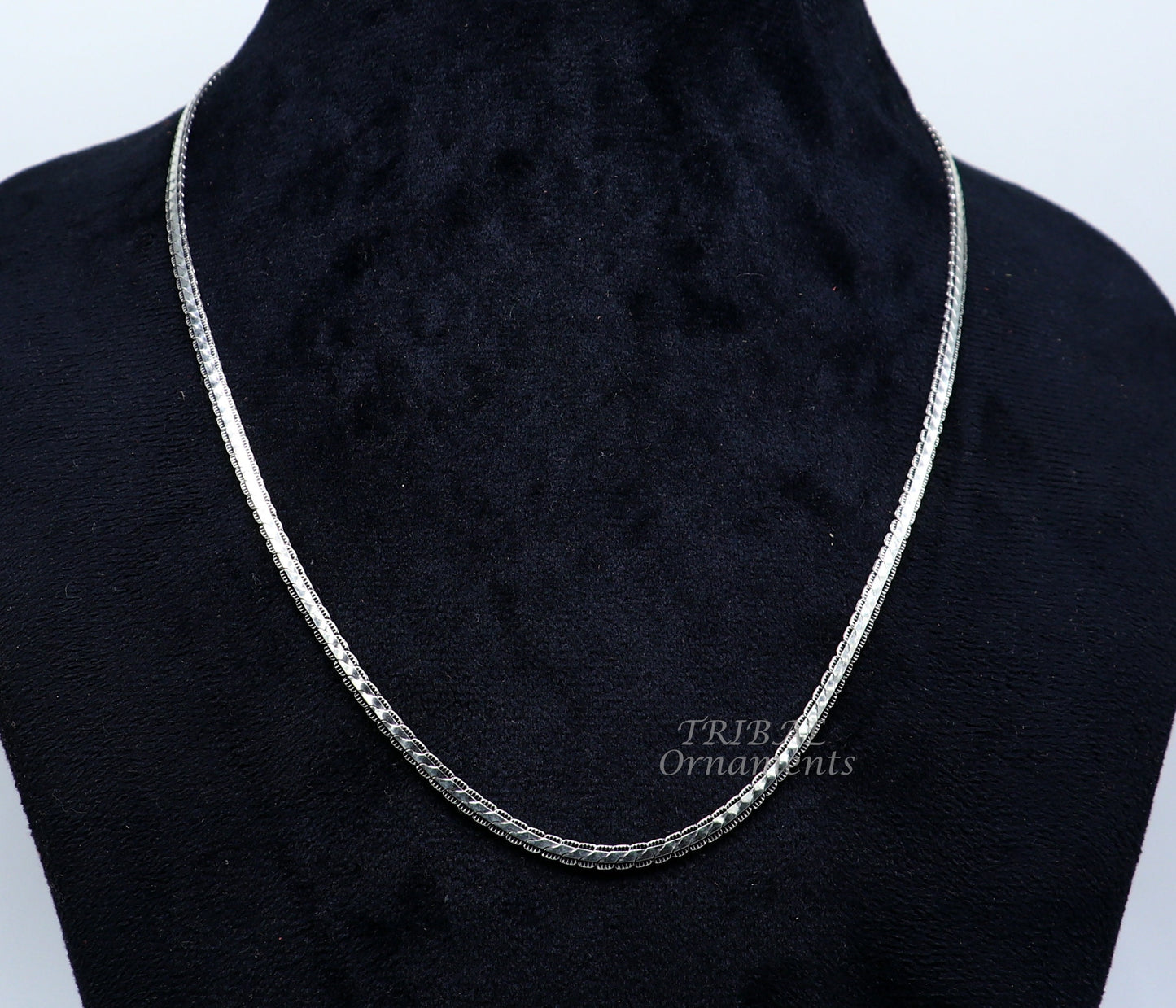 3 mm 18" to 24" long chain 925 sterling silver handmade unique style chain, necklace chain, oxidized silver trendy chain ch164 - TRIBAL ORNAMENTS