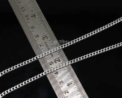 925 sterling silver trendy chain necklace with modern, unique design and intricate handcrafted details by TRIBAL ORNAMENTS.