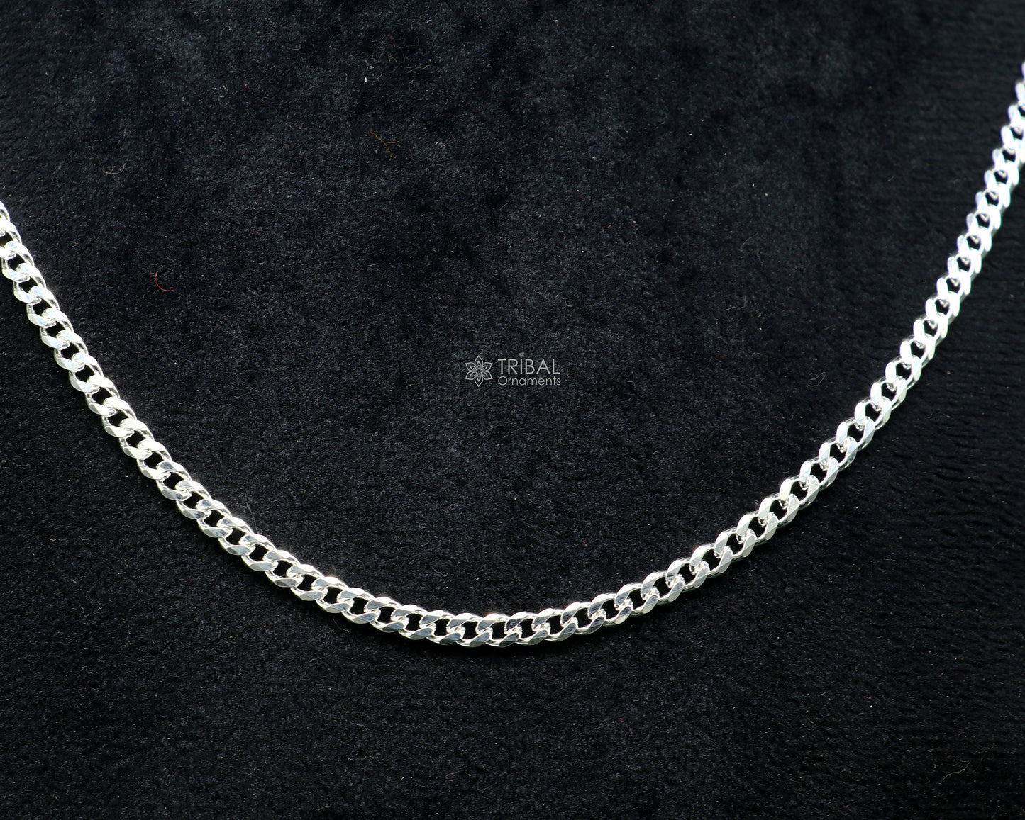 3mm 20"/24" solid 925 sterling silver handmade modern trendy design unique chain necklace giving it a distinctive and stylish look ch232 - TRIBAL ORNAMENTS