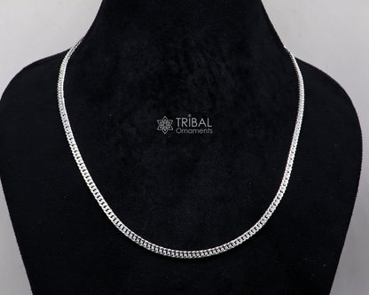 Sterling silver 20-24 inch modern trendy chain necklace with handmade, unique design by TRIBAL ORNAMENTS.