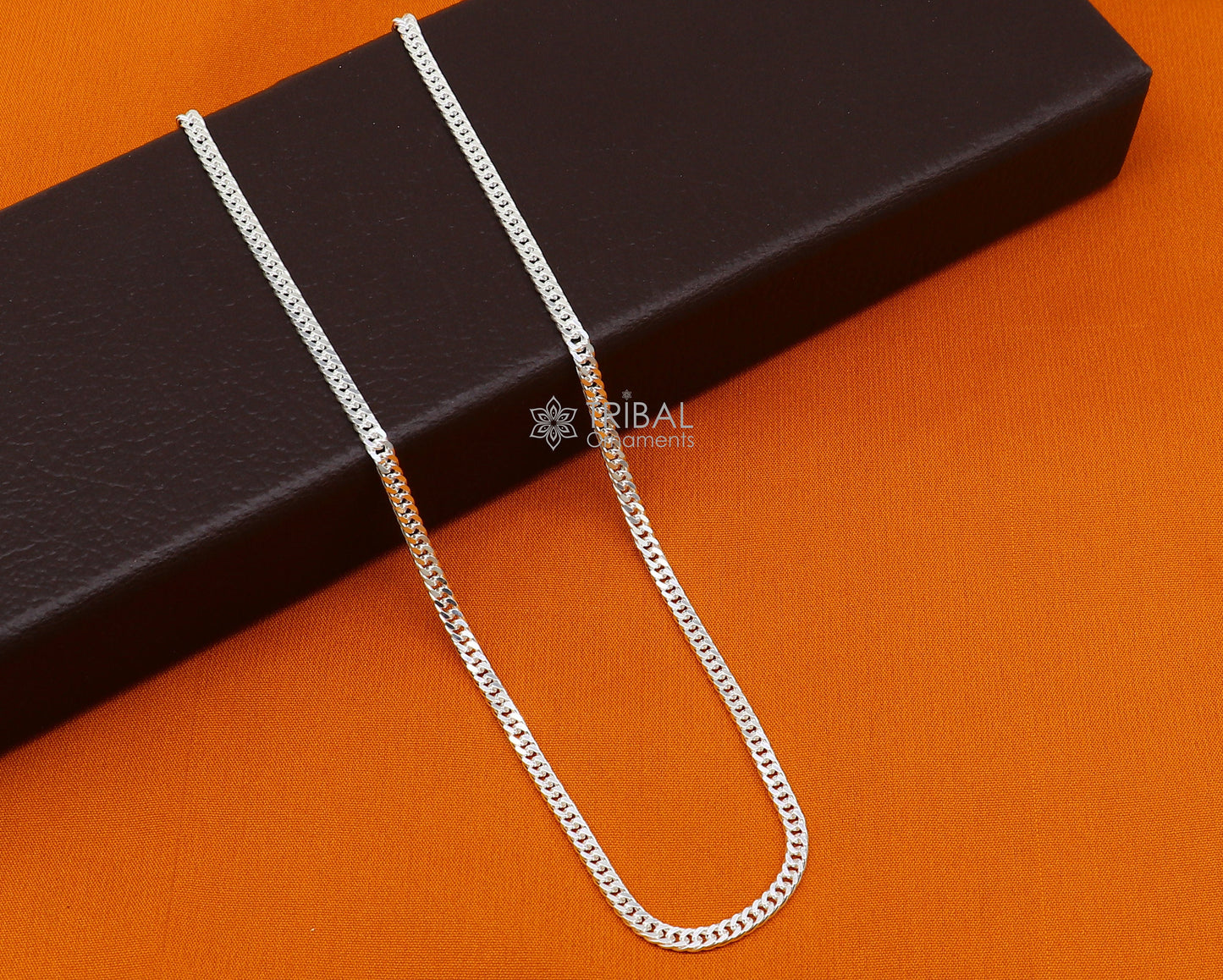 3mm 20"/24" solid 925 sterling silver handmade modern trendy design unique chain necklace giving it a distinctive and stylish look ch233 - TRIBAL ORNAMENTS