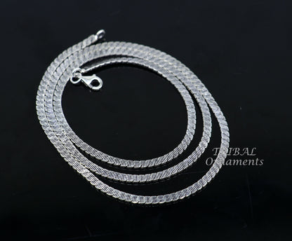 Handmade 3mm 20-22 inch sterling silver necklace chain by TRIBAL ORNAMENTS, featuring oxidized silver and unique style design.