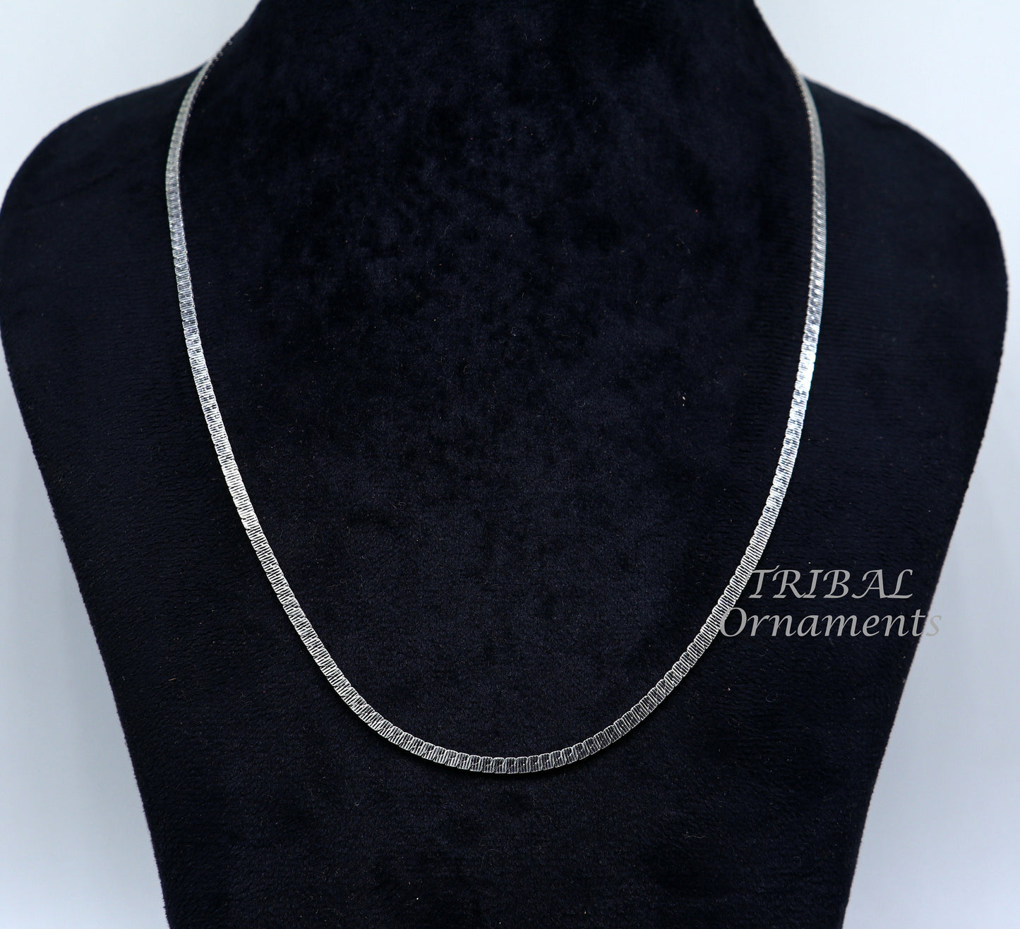 3mm 20" to 24" long chain 925 sterling silver handmade unique style chain, necklace chain, oxidized silver trendy chain ch169 - TRIBAL ORNAMENTS