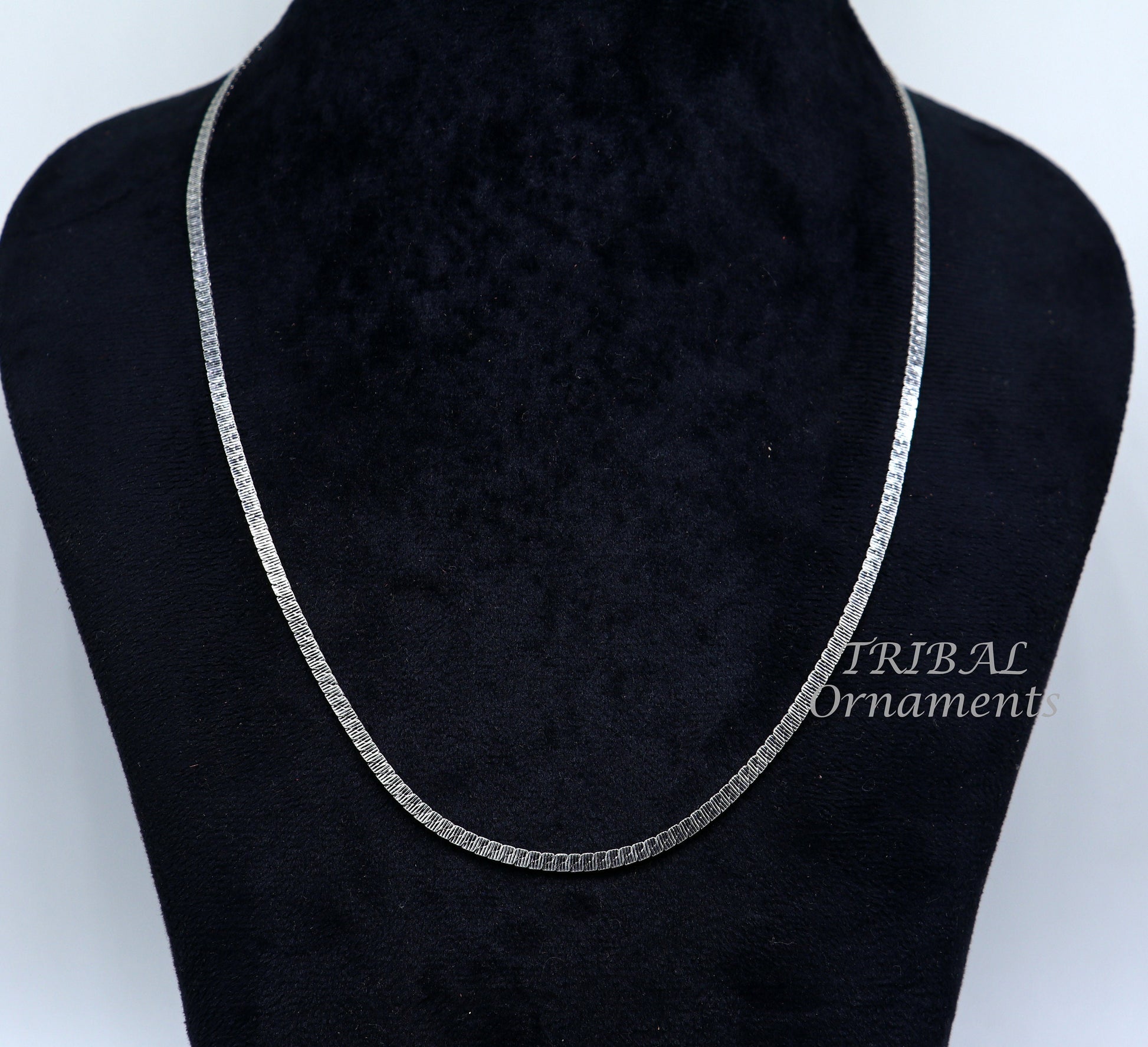 3mm 20" to 24" long chain 925 sterling silver handmade unique style chain, necklace chain, oxidized silver trendy chain ch169 - TRIBAL ORNAMENTS