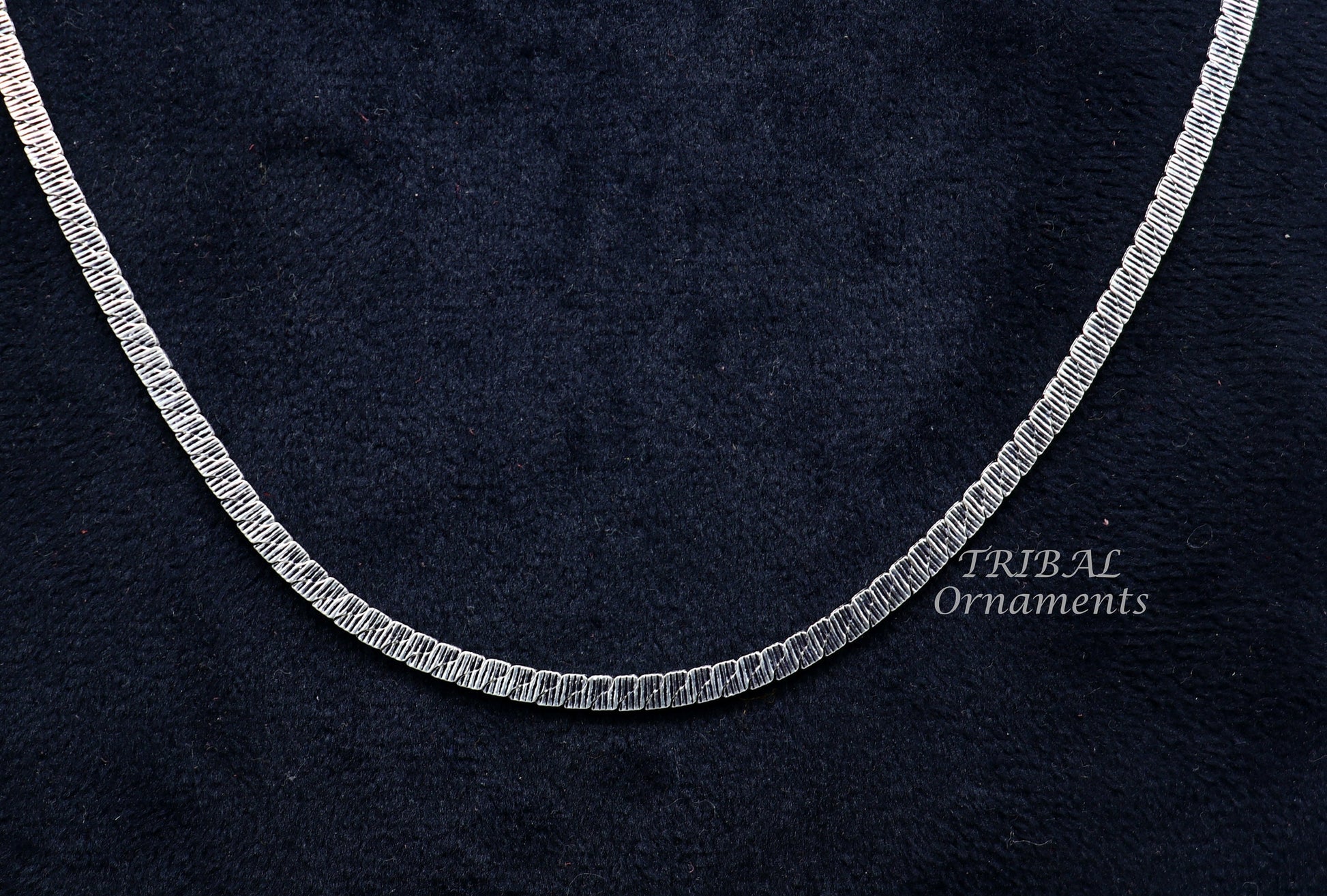 3mm 20" to 24" long chain 925 sterling silver handmade unique style chain, necklace chain, oxidized silver trendy chain ch169 - TRIBAL ORNAMENTS