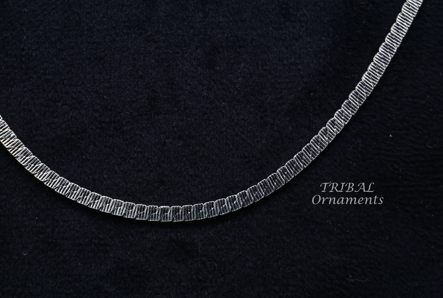 3mm 20" to 24" long chain 925 sterling silver handmade unique style chain, necklace chain, oxidized silver trendy chain ch169 - TRIBAL ORNAMENTS