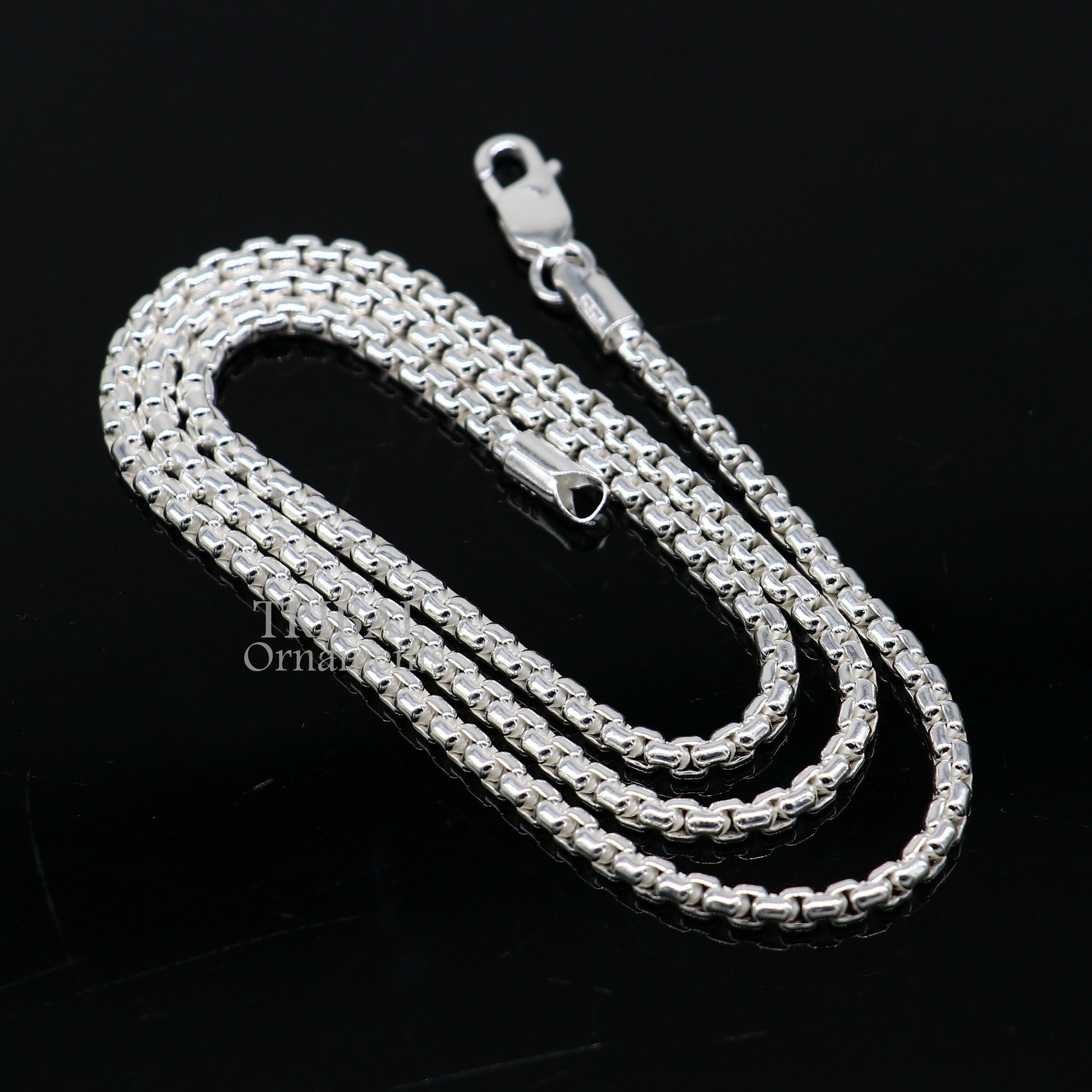 3mm 925 sterling silver handmade amazing stylish delicate solid Rolo high quality chains necklace, best gifting unisex necklace chain ch223 - TRIBAL ORNAMENTS