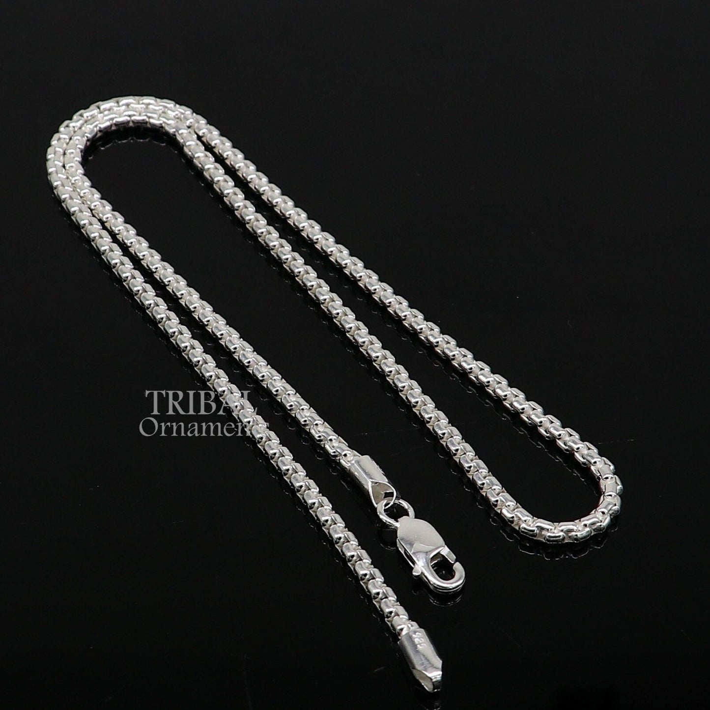 3mm 925 sterling silver handmade amazing stylish delicate solid Rolo high quality chains necklace, best gifting unisex necklace chain ch223 - TRIBAL ORNAMENTS