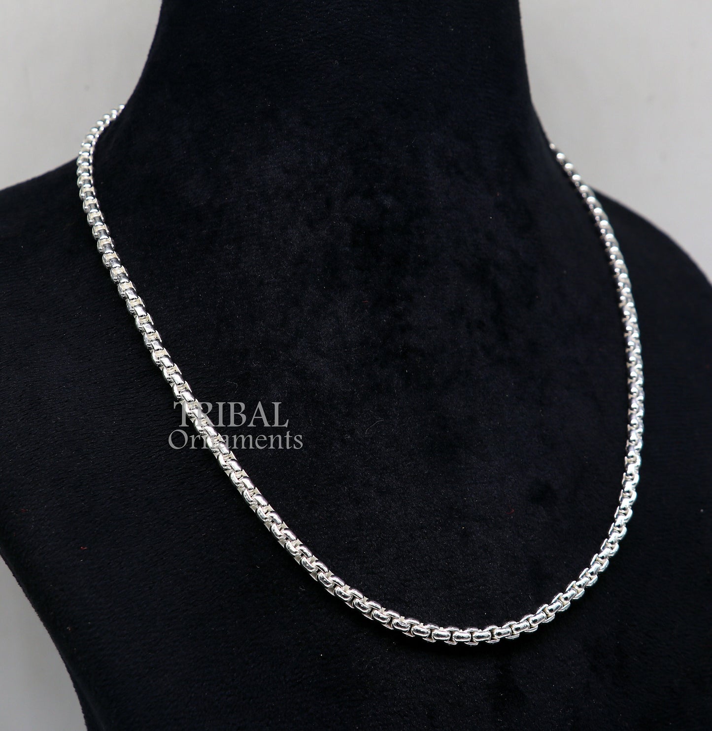 4mm 925 sterling silver handmade amazing stylish delicate solid Rolo high quality chains necklace, best gifting unisex necklace chain ch222 - TRIBAL ORNAMENTS