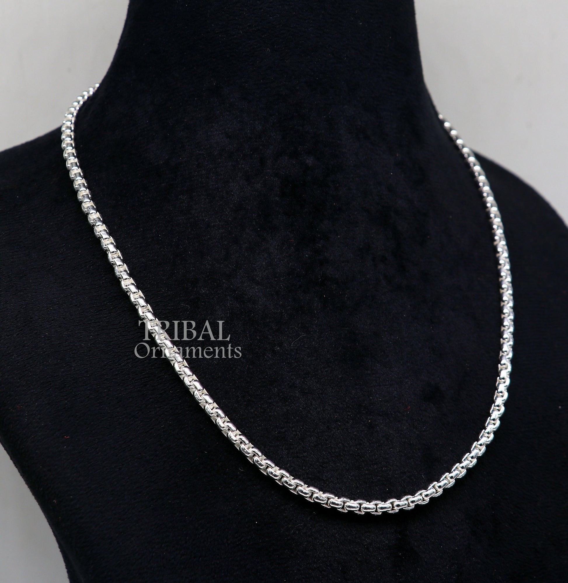 4mm 925 sterling silver handmade amazing stylish delicate solid Rolo high quality chains necklace, best gifting unisex necklace chain ch222 - TRIBAL ORNAMENTS
