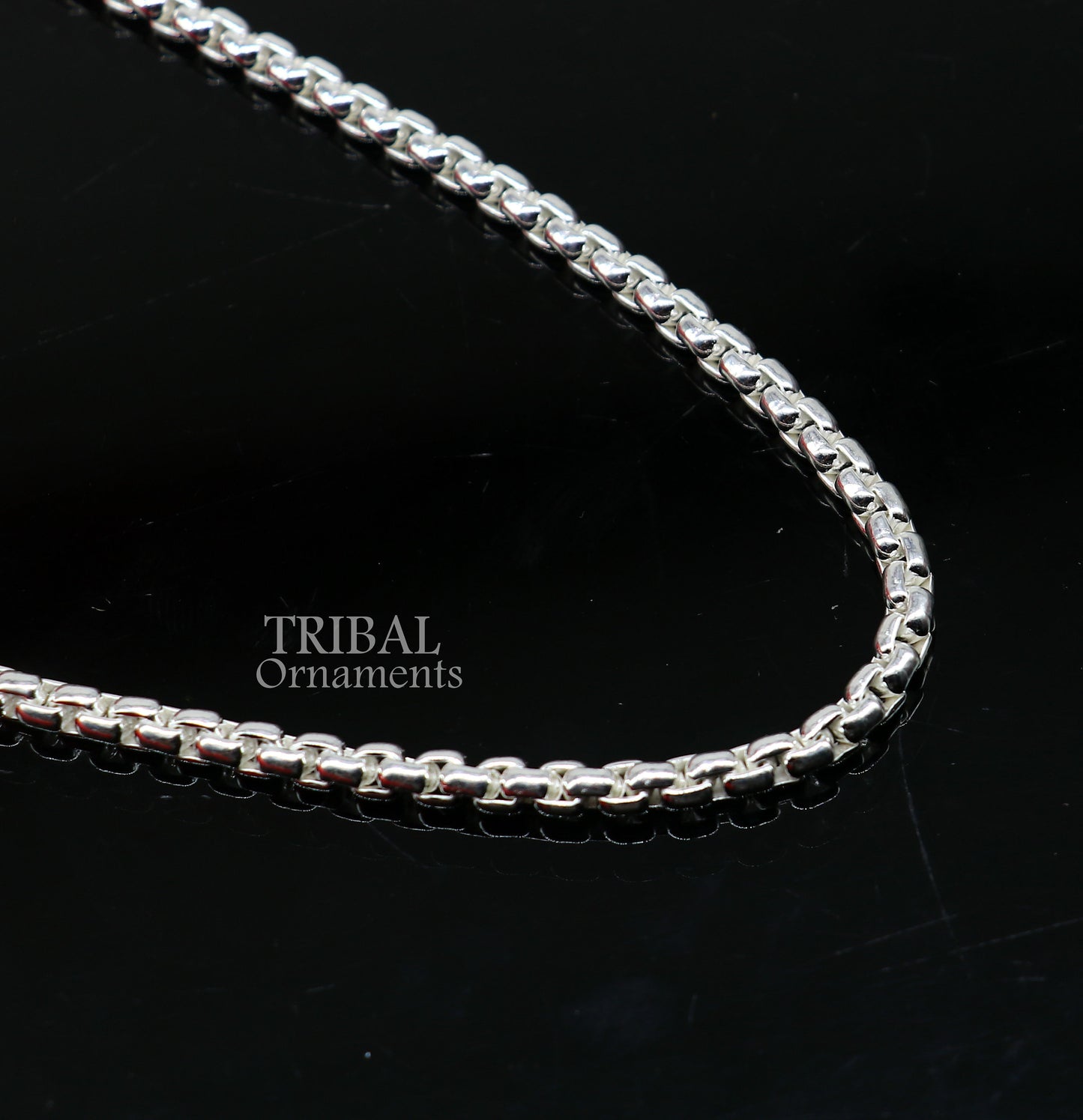 4mm 925 sterling silver handmade amazing stylish delicate solid Rolo high quality chains necklace, best gifting unisex necklace chain ch222 - TRIBAL ORNAMENTS