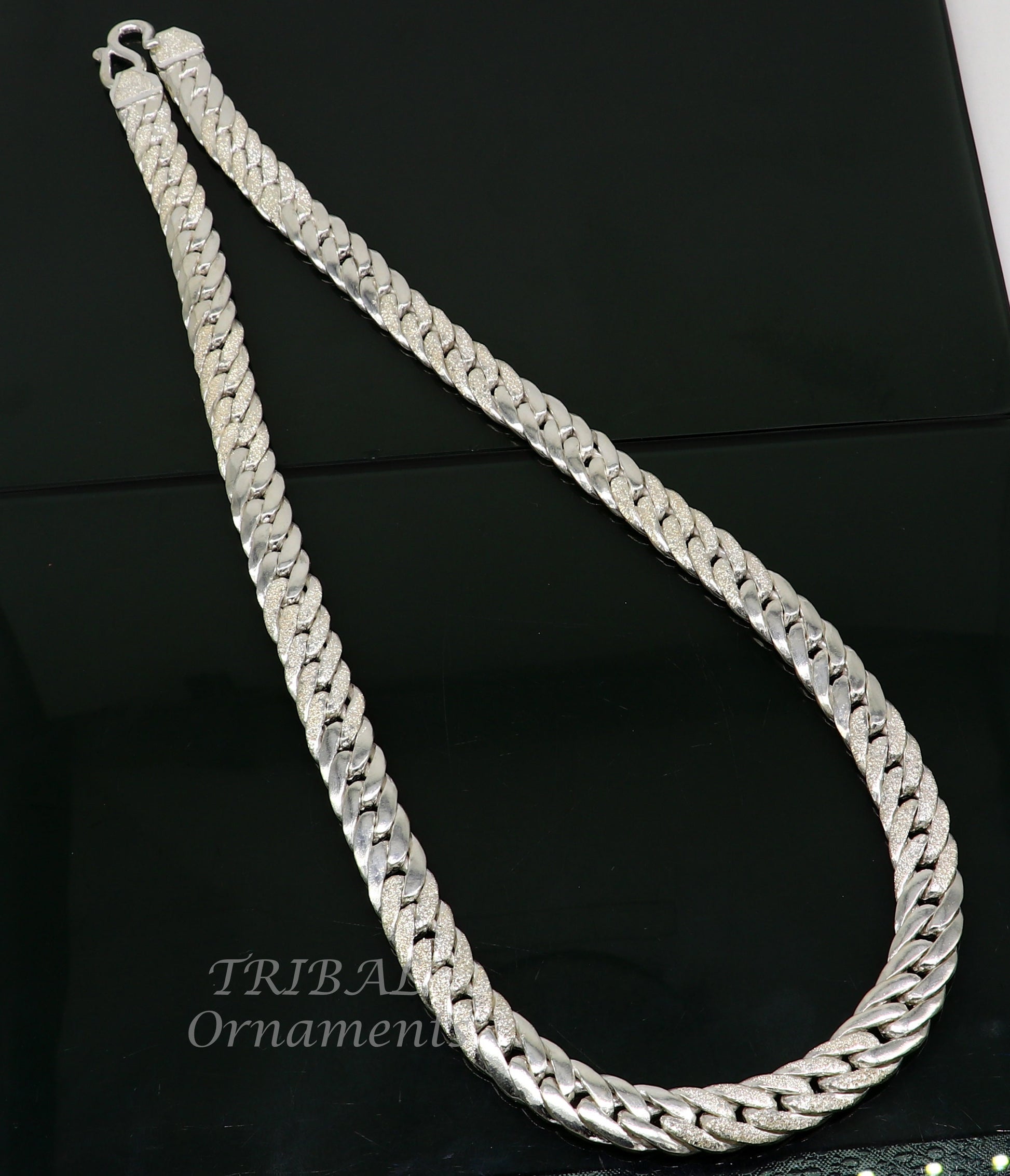 925 sterling silver handmade 12mm vintage design Custom Cuban curb link chain, solid heavy necklace chain for men's gifting jewelry ch194 - TRIBAL ORNAMENTS