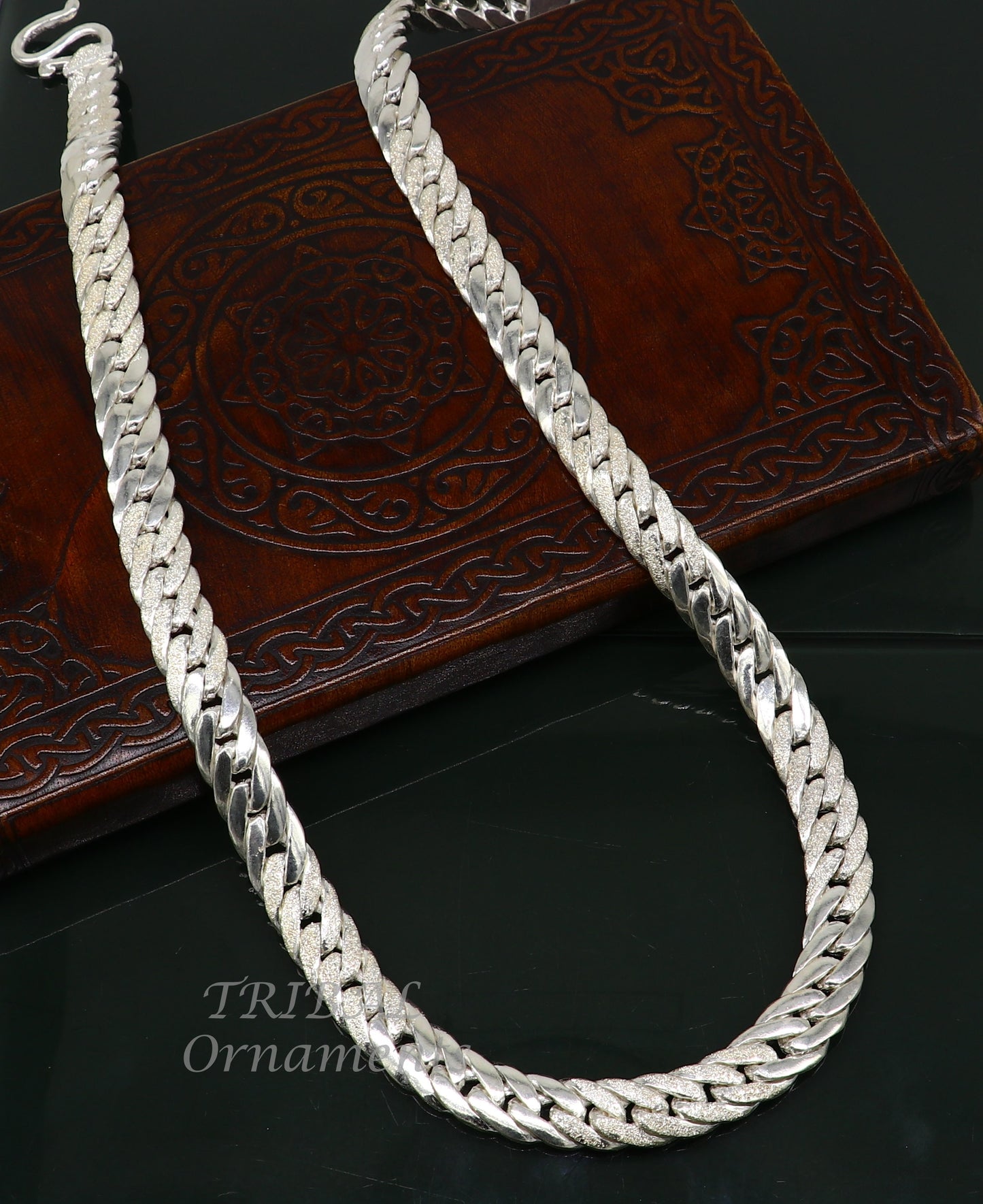 925 sterling silver handmade 12mm vintage design Custom Cuban curb link chain, solid heavy necklace chain for men's gifting jewelry ch194 - TRIBAL ORNAMENTS