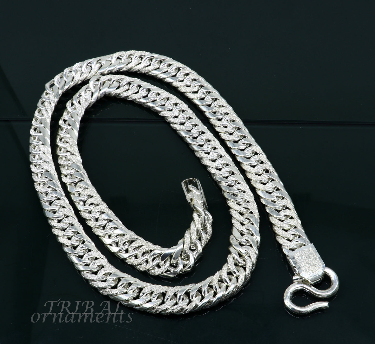925 sterling silver handmade vintage design link chain, solid heavy necklace chain for boy's men's  wedding gifting jewelry ch162 - TRIBAL ORNAMENTS